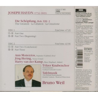 HAYDN - Weil - Die Schöpfung (La création), oratorio pour solistes, chu